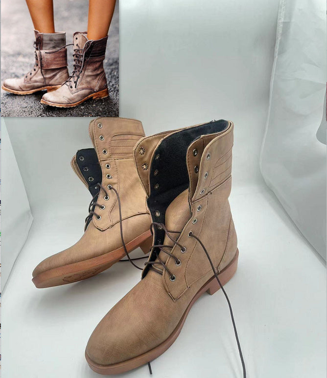 Cross strap Martin boots