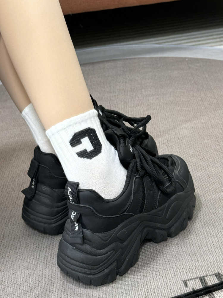 8cm Raise The Bottom Dad Shoes Women's Breathable Net Cloth Casual Shoes