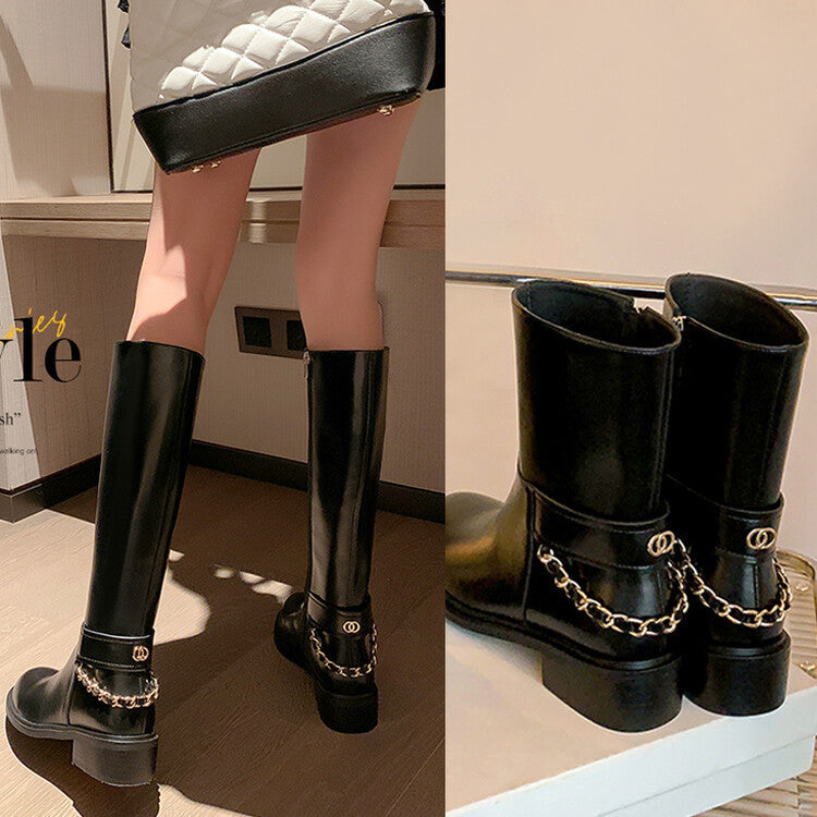 But Knee High Leather Black Ankle Boots