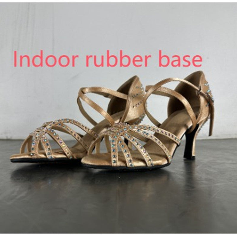 Diamond Latin Dance Shoes Women's High Heel Dancing Shoes