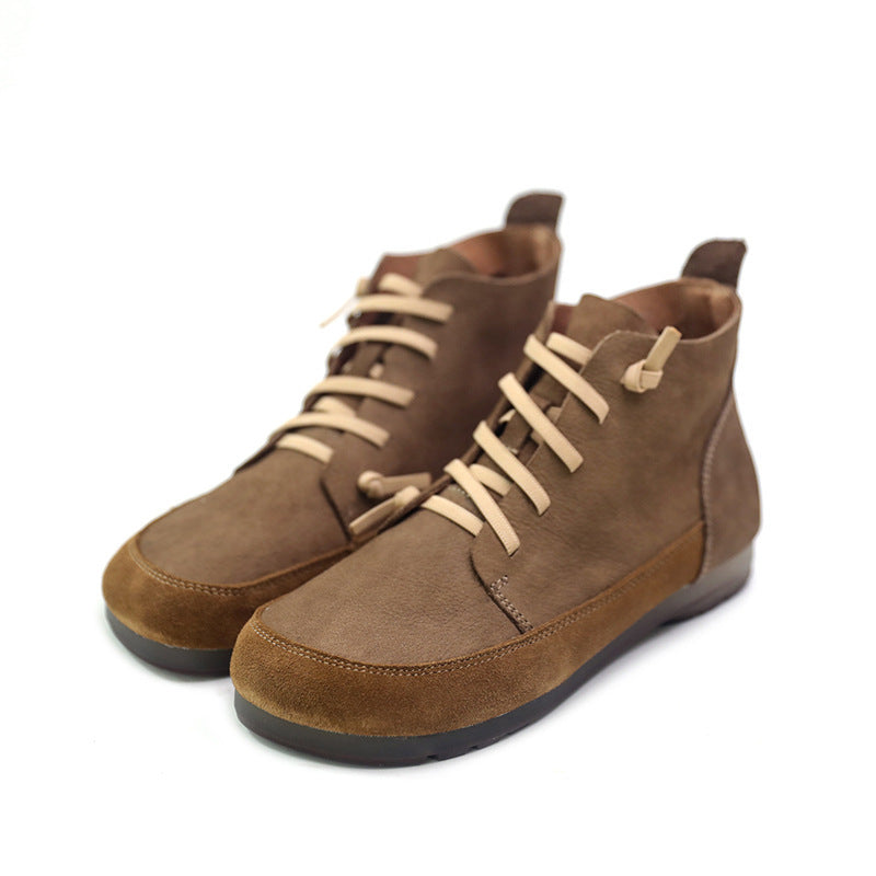 Cowhide Color Blocking Without Tie Up