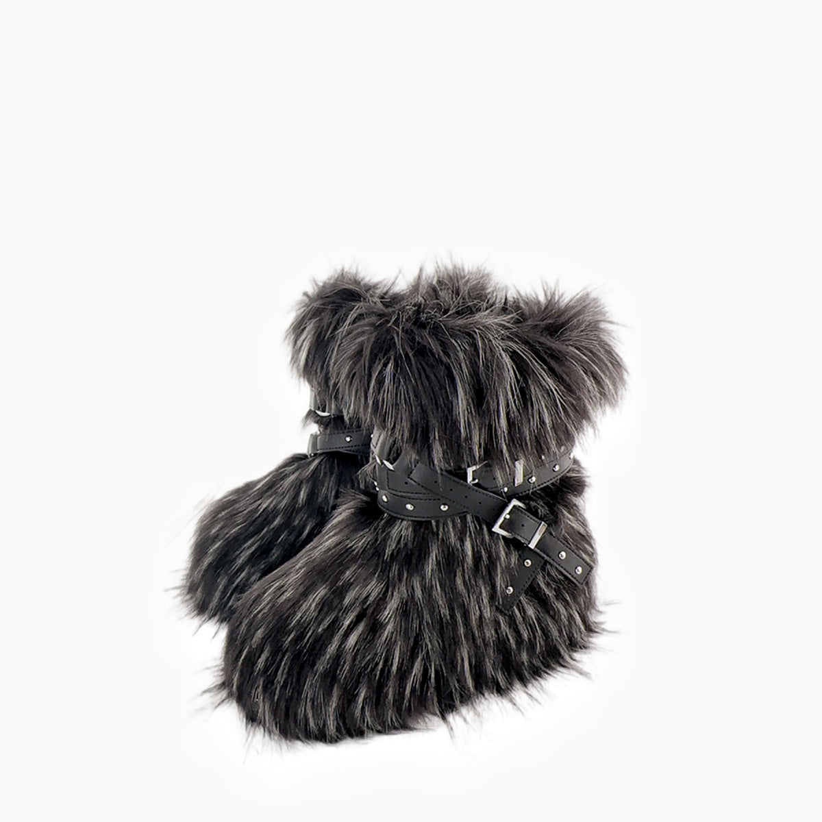 Wool Rivet Slim Fit Dark LASE Up Boots