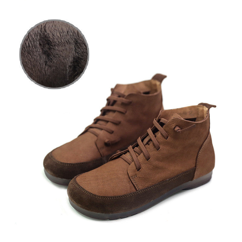 Cowhide Color Blocking Without Tie Up