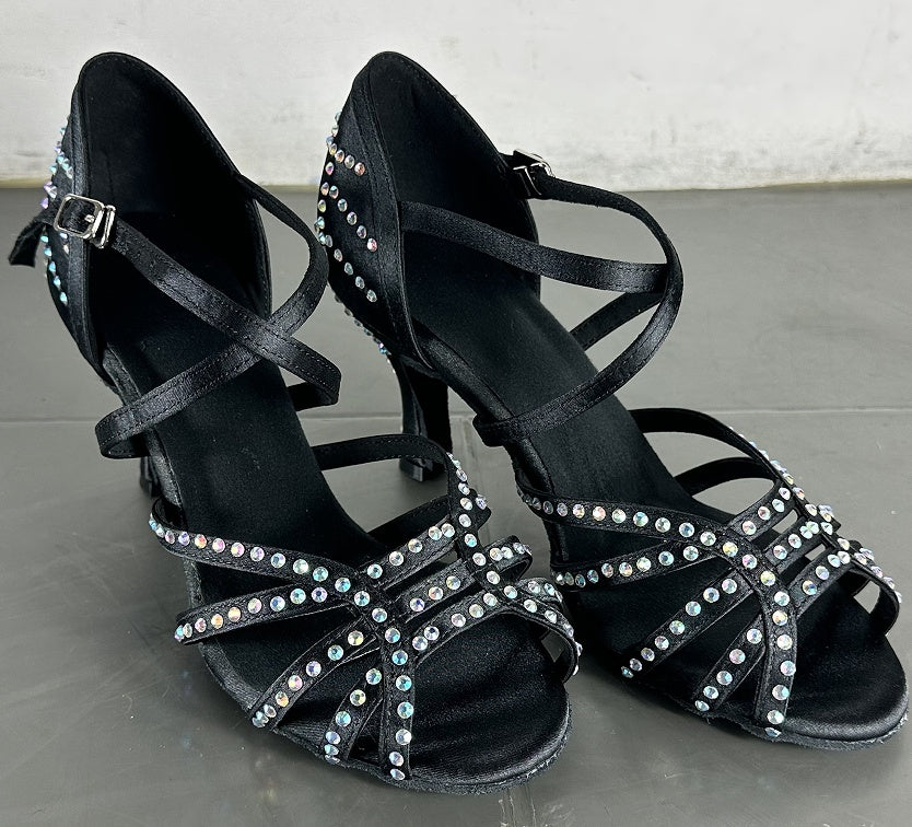 Diamond Latin Dance Shoes Women's High Heel Dancing Shoes