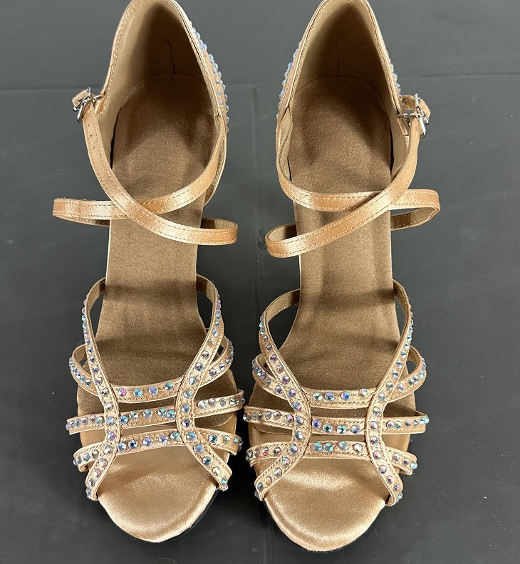 Diamond Latin Dance Shoes Women's High Heel Dancing Shoes