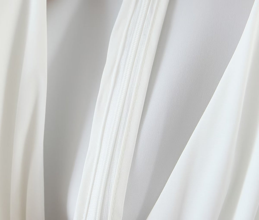 Autumn V neck Tight Waist Pleated Decorative Poplin Shirt Women