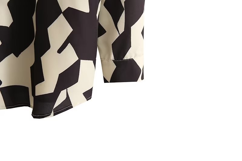 Autumn Tuyere Pocket Decoration Printed Shirt