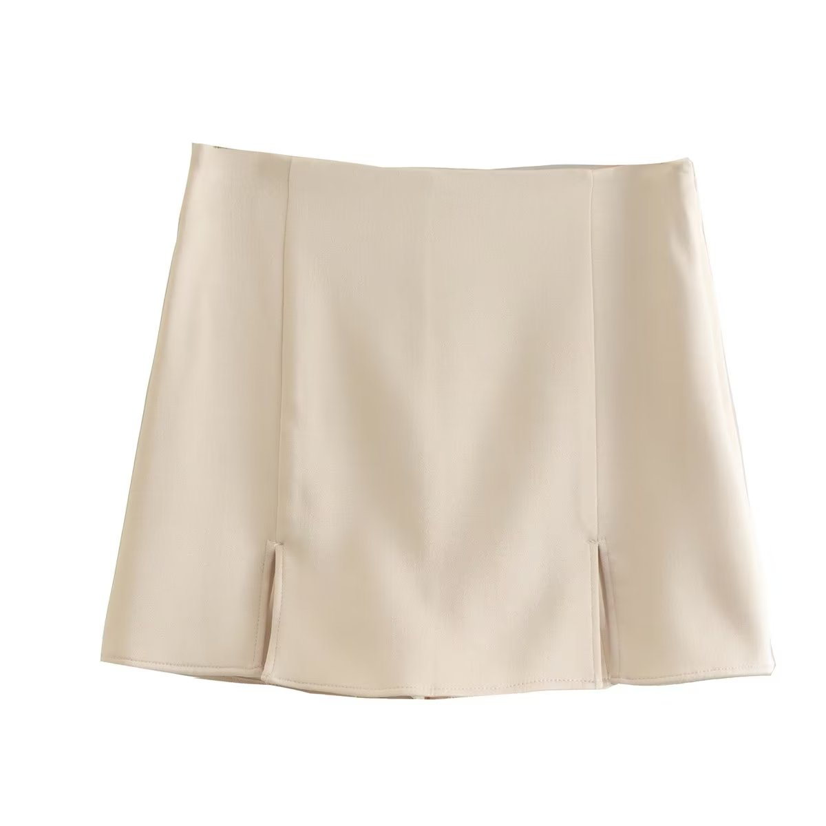 Autumn Three Color Slit Design Texture Culottes