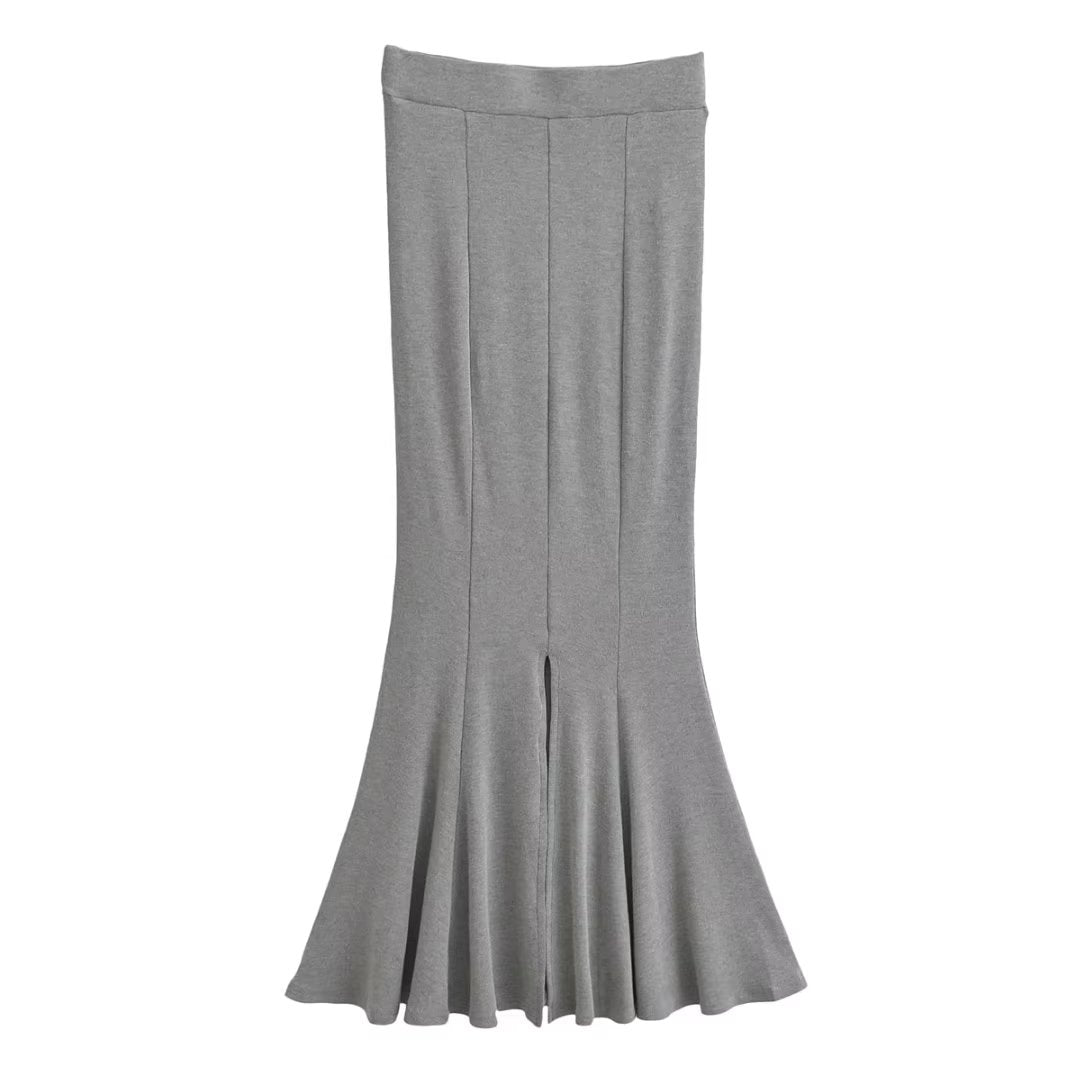 High Waist Knit Skirt Niche Sexy Fall Winter Slim Sexy Sheath Fishtail Dress