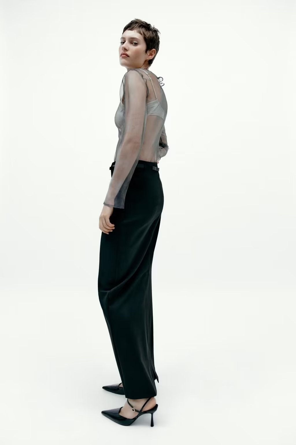 Women Clothing Autumn Winter Sexy with Belt Solid Color High Waist Skirt for Women