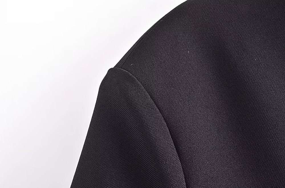 Ropa de otoño para mujer con cinturón, botones, decoración, blazer ajustado que favorece la figura