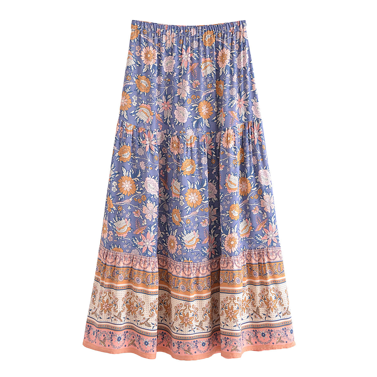 Blue Printed Skirt