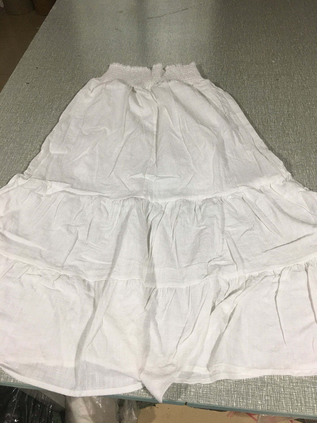 Spring Summer Solid Color Pleated Stitching Elastic High Waist Sheath Skirt