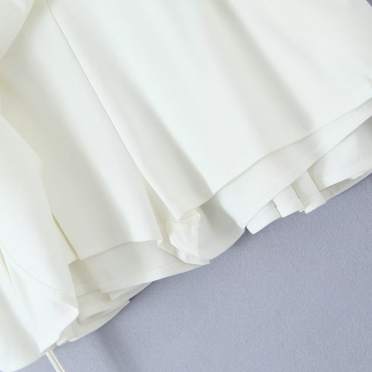 Falda plisada de cintura baja para mujer, con encaje, dulce y picante, de Niche Vitality