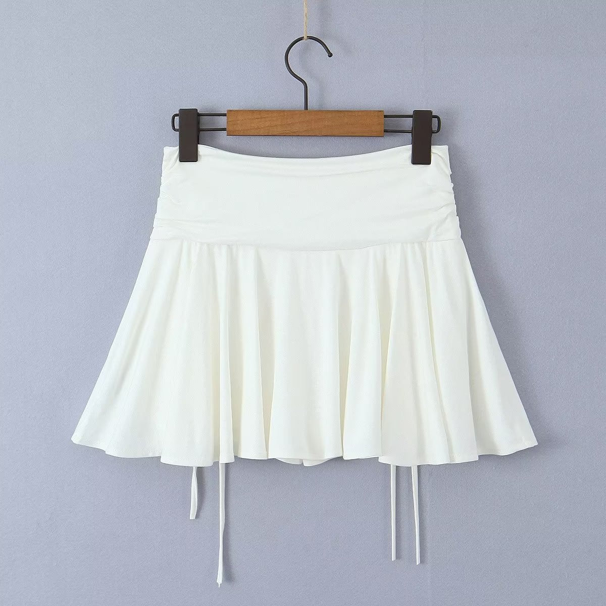 Falda plisada de cintura baja para mujer, con encaje, dulce y picante, de Niche Vitality