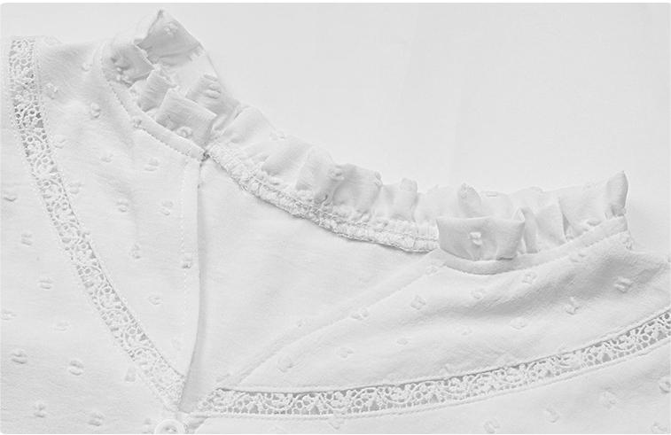 Summer Women Clothing V neck Short Sleeve White Shirt Women