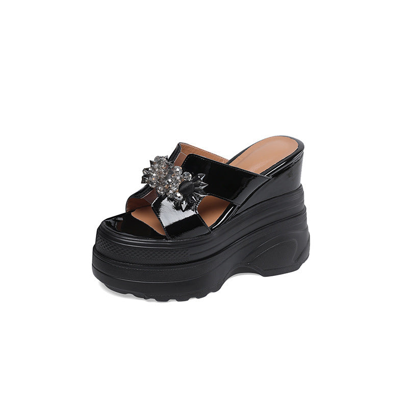 Women's Outer Wear Platform Wedge Slippers