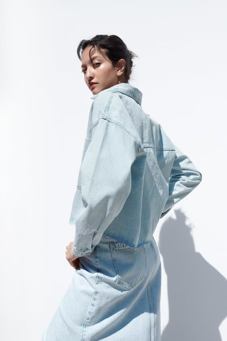 Spring Women Clothing Urban Casual Short Denim Jacket Coat