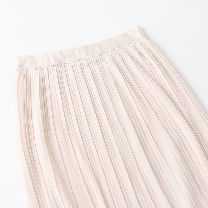Spring Summer Wear Skirt Elastic Waist Korean A line Sheath Skirt Tulle Skirt Double Sided Wear Skirt
