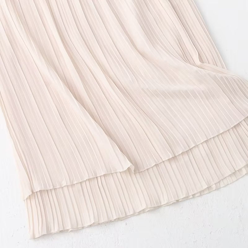 Spring Summer Wear Skirt Elastic Waist Korean A line Sheath Skirt Tulle Skirt Double Sided Wear Skirt