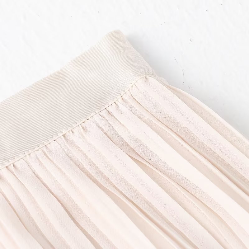 Spring Summer Wear Skirt Elastic Waist Korean A line Sheath Skirt Tulle Skirt Double Sided Wear Skirt