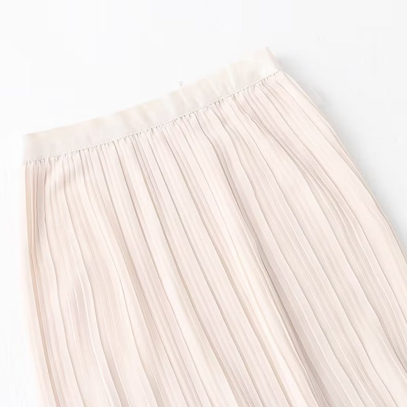 Spring Summer Wear Skirt Elastic Waist Korean A line Sheath Skirt Tulle Skirt Double Sided Wear Skirt