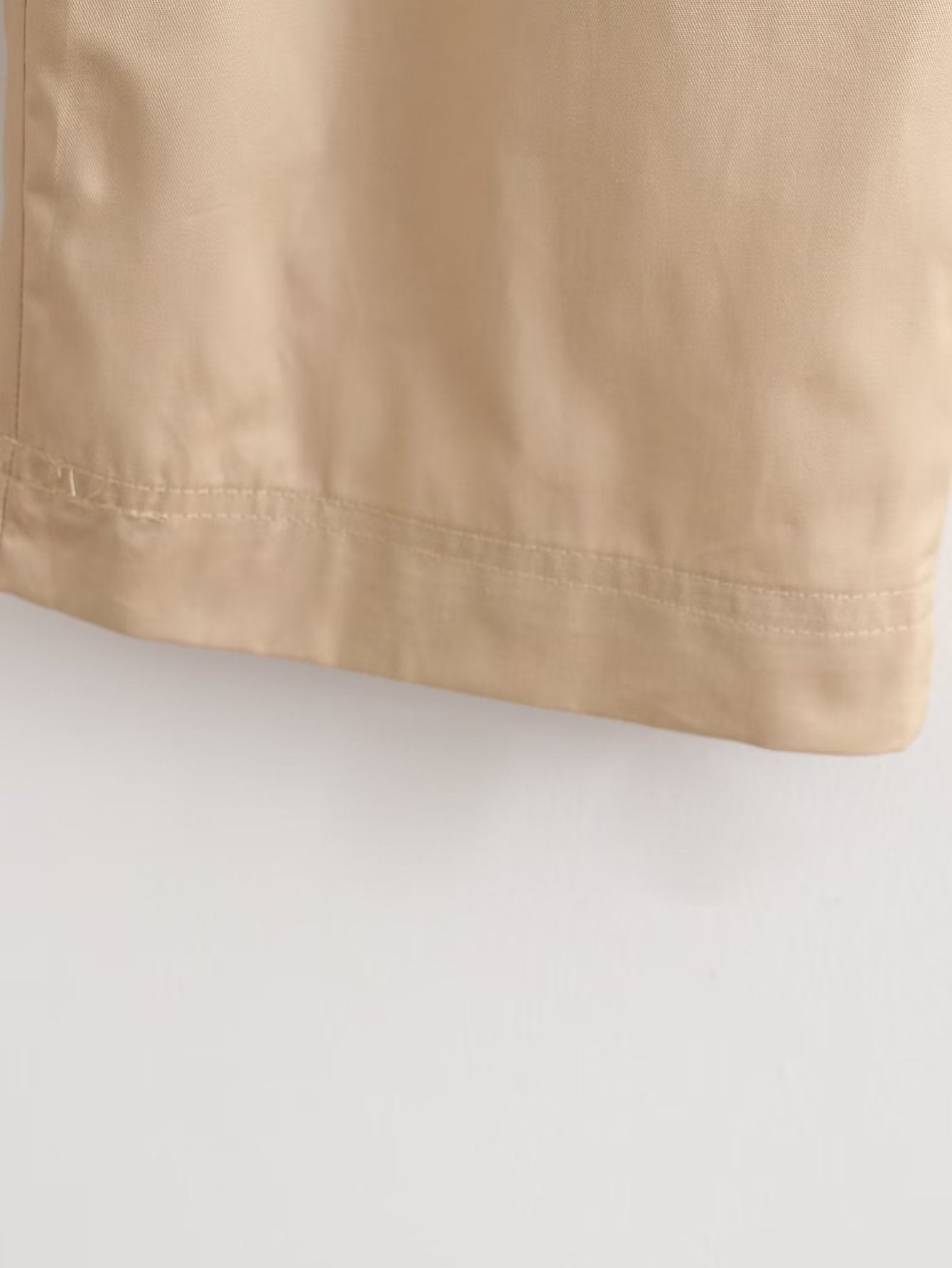 Spring Women Urban Casual Pocket Poplin Wide Leg Pants