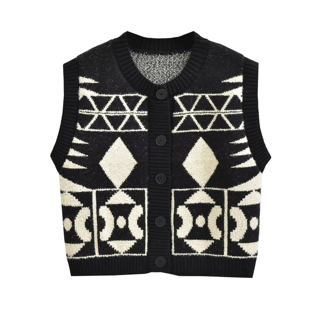 Black Knitted Vest