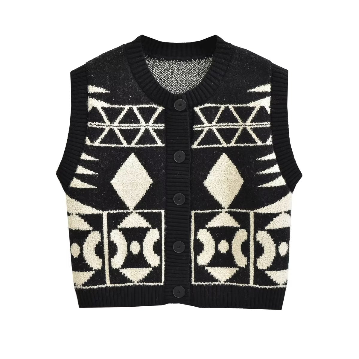 Black Knitted Vest