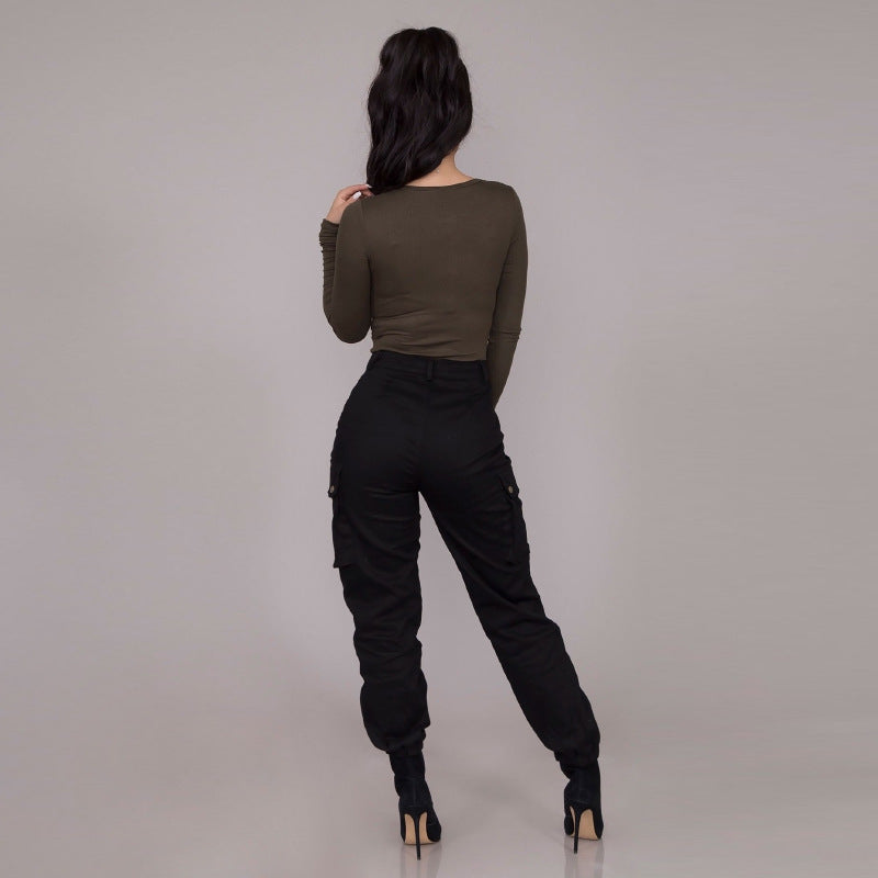 Autumn Winter Overalls Women Clothing Casual Pants Plus size