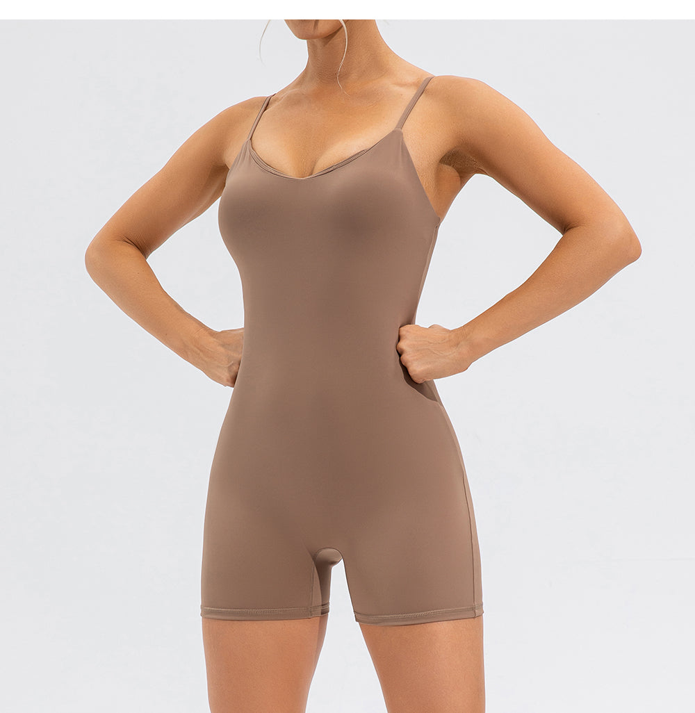 Seamless Sexy Peach Hip Yoga Bodysuit Quick Drying Fitness Sports Back Shaping Air Yoga Clothes One Piece