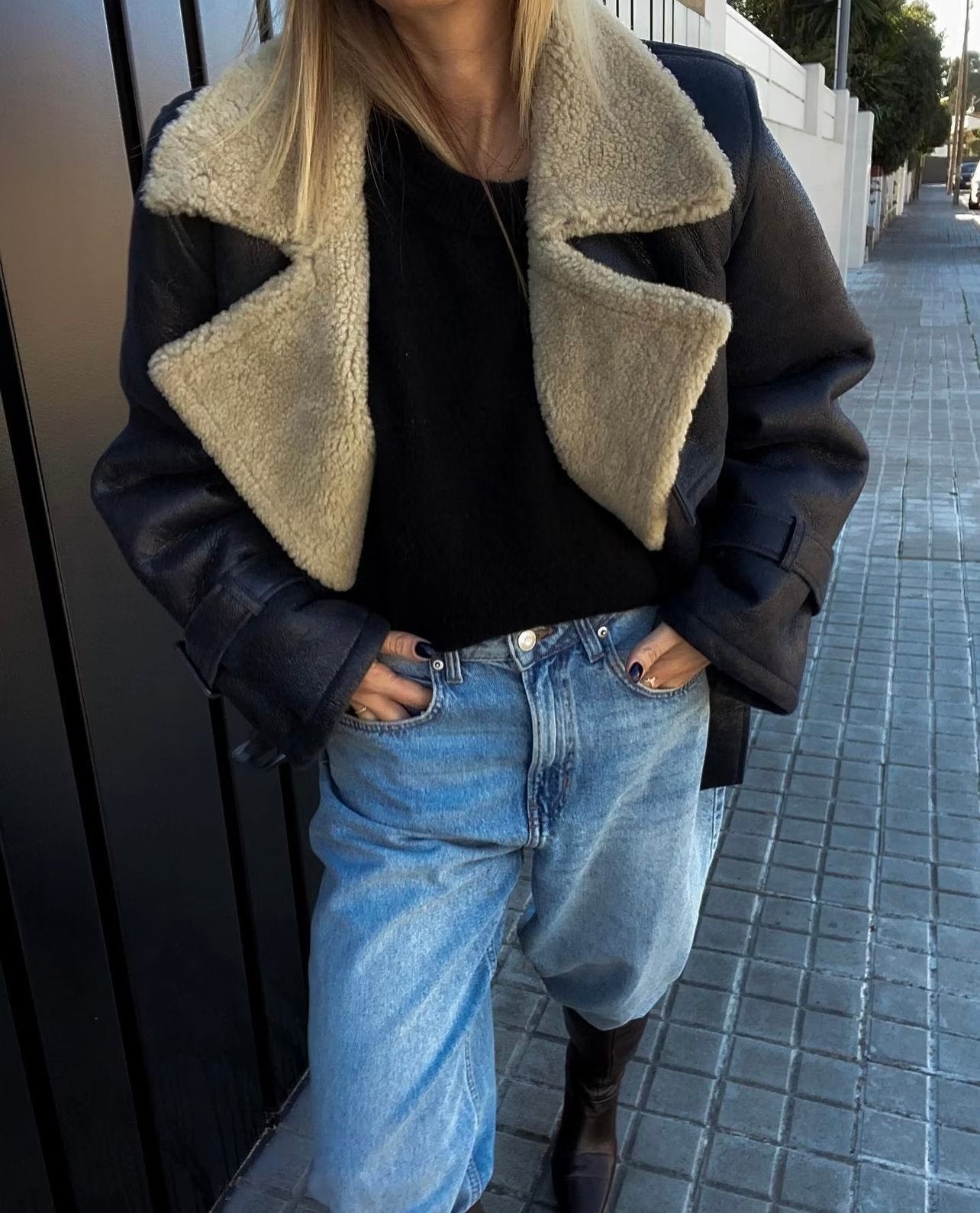 Autumn Winter Women Casual Double Sided Short Jacket