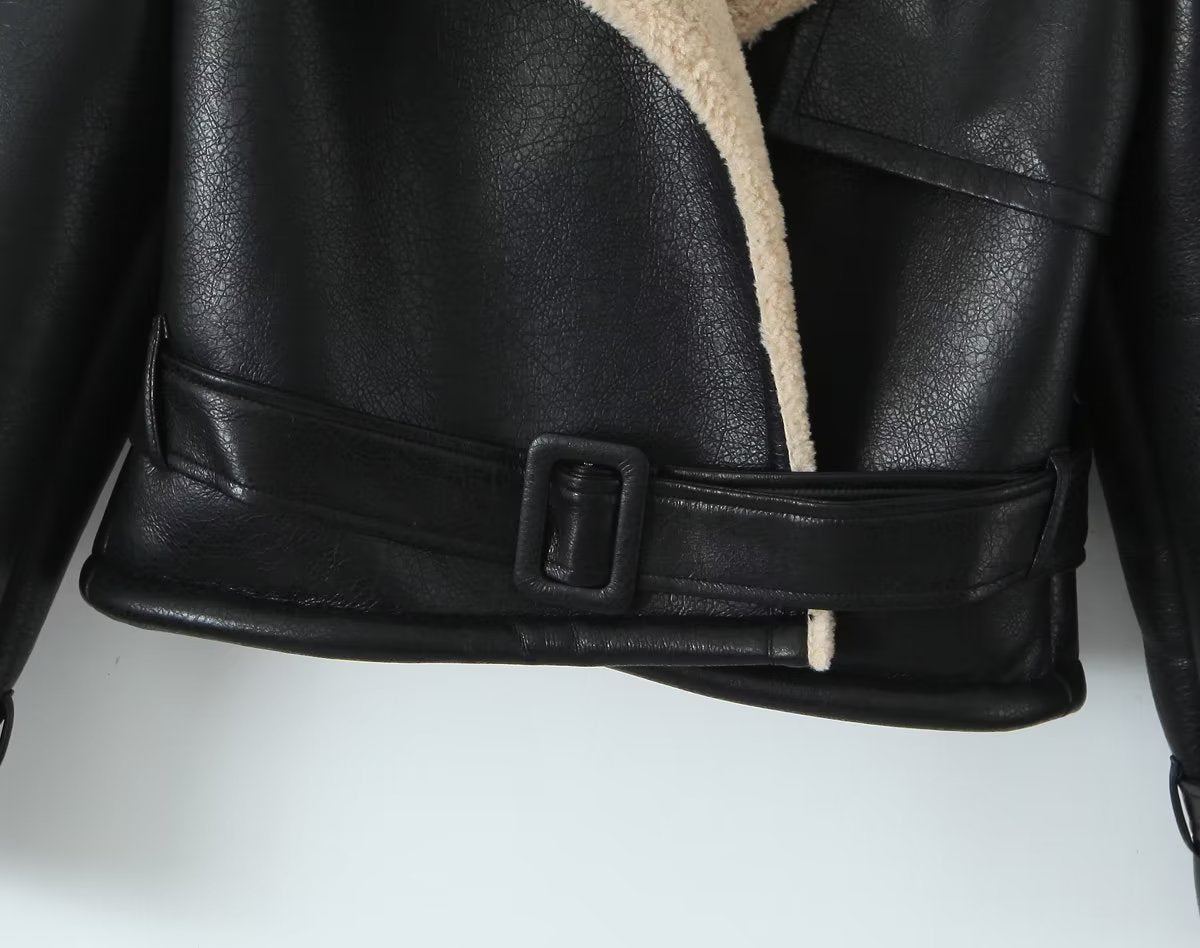 Autumn Winter Women Casual Double Sided Short Jacket