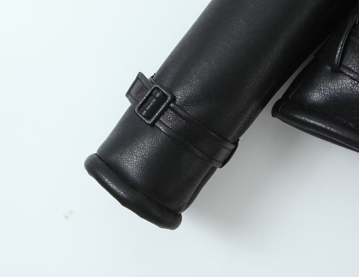 Autumn Winter Women Casual Double Sided Short Jacket