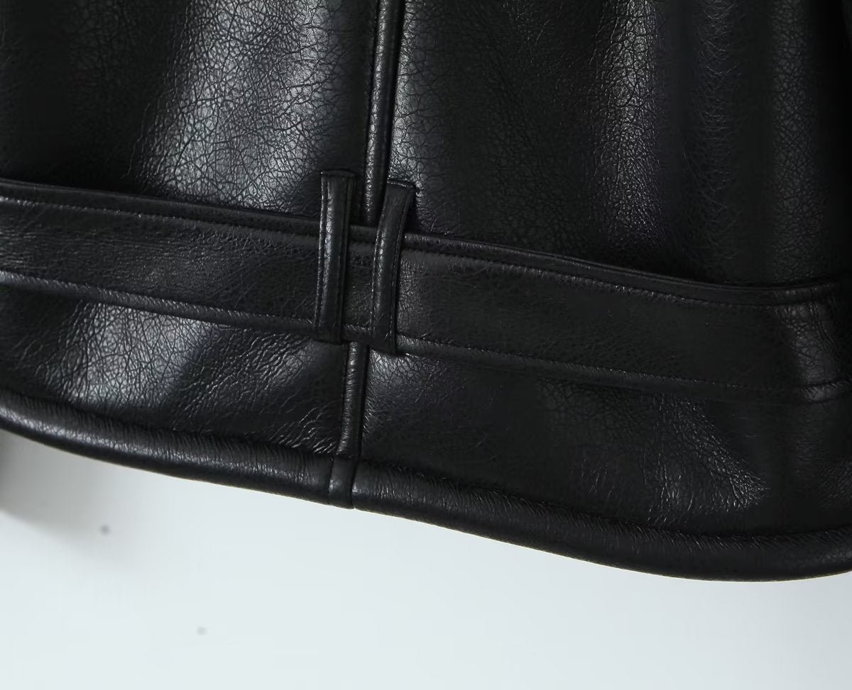 Autumn Winter Women Casual Double Sided Short Jacket