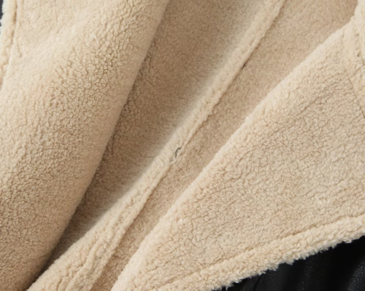 Autumn Winter Women Casual Double Sided Short Jacket