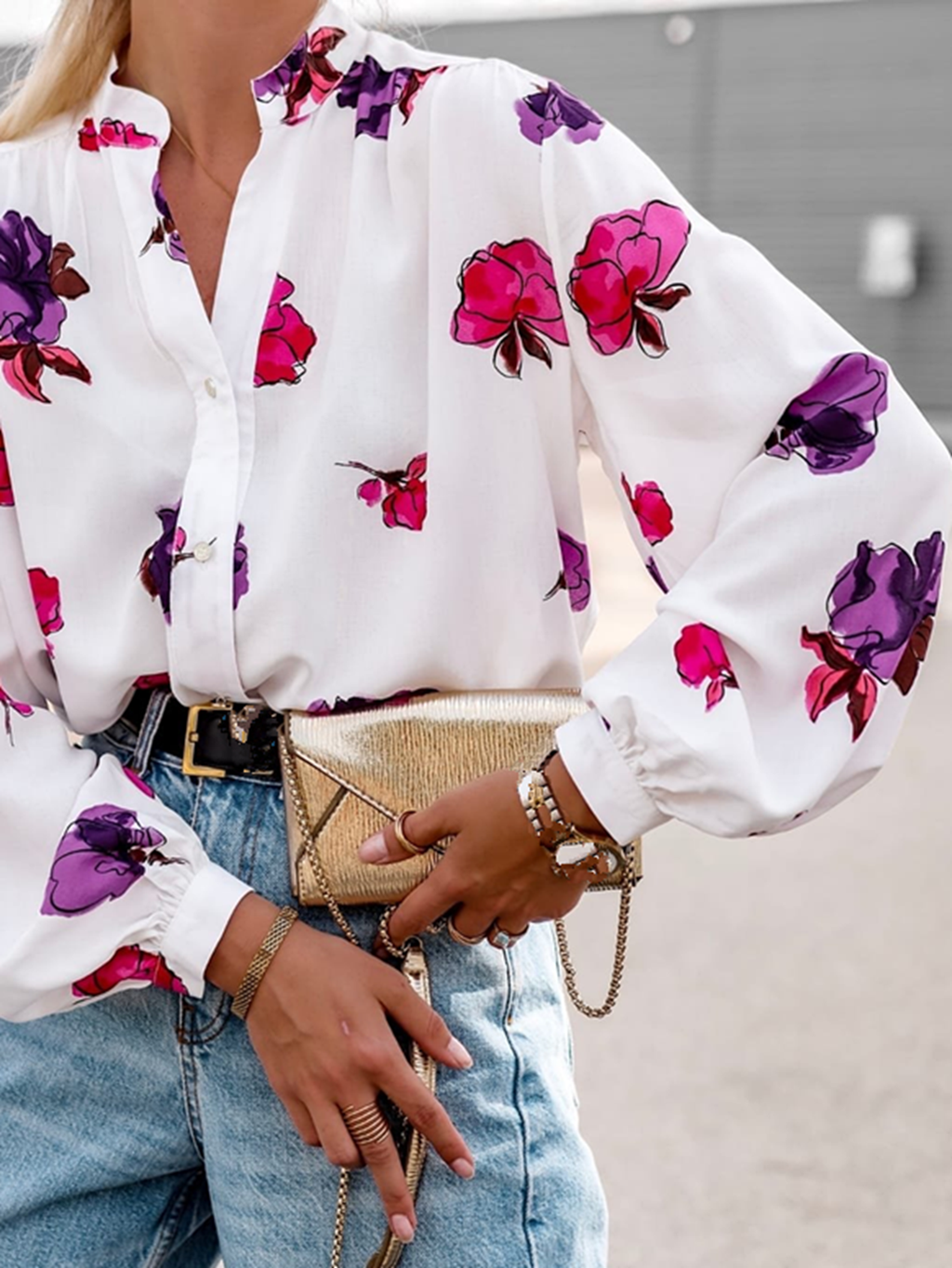 Women Spring and Summer New Printed Long Sleeve Shirt for Women