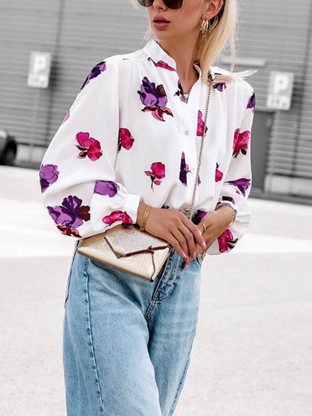 Women Spring and Summer New Printed Long Sleeve Shirt for Women