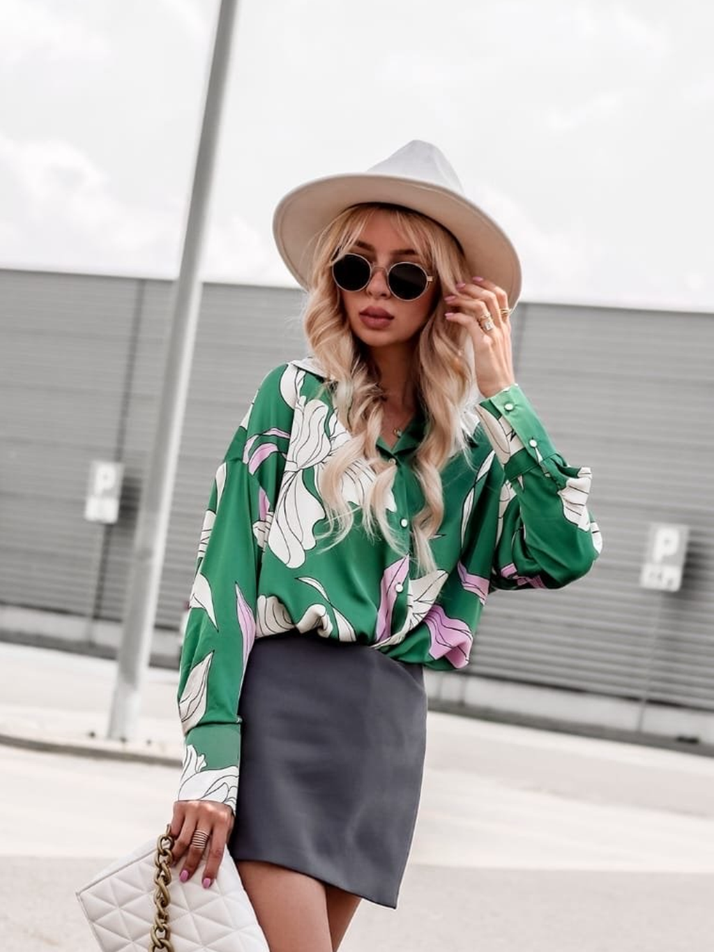 Women Spring and Summer New Printed Elegant Professional Long Sleeve Shirt