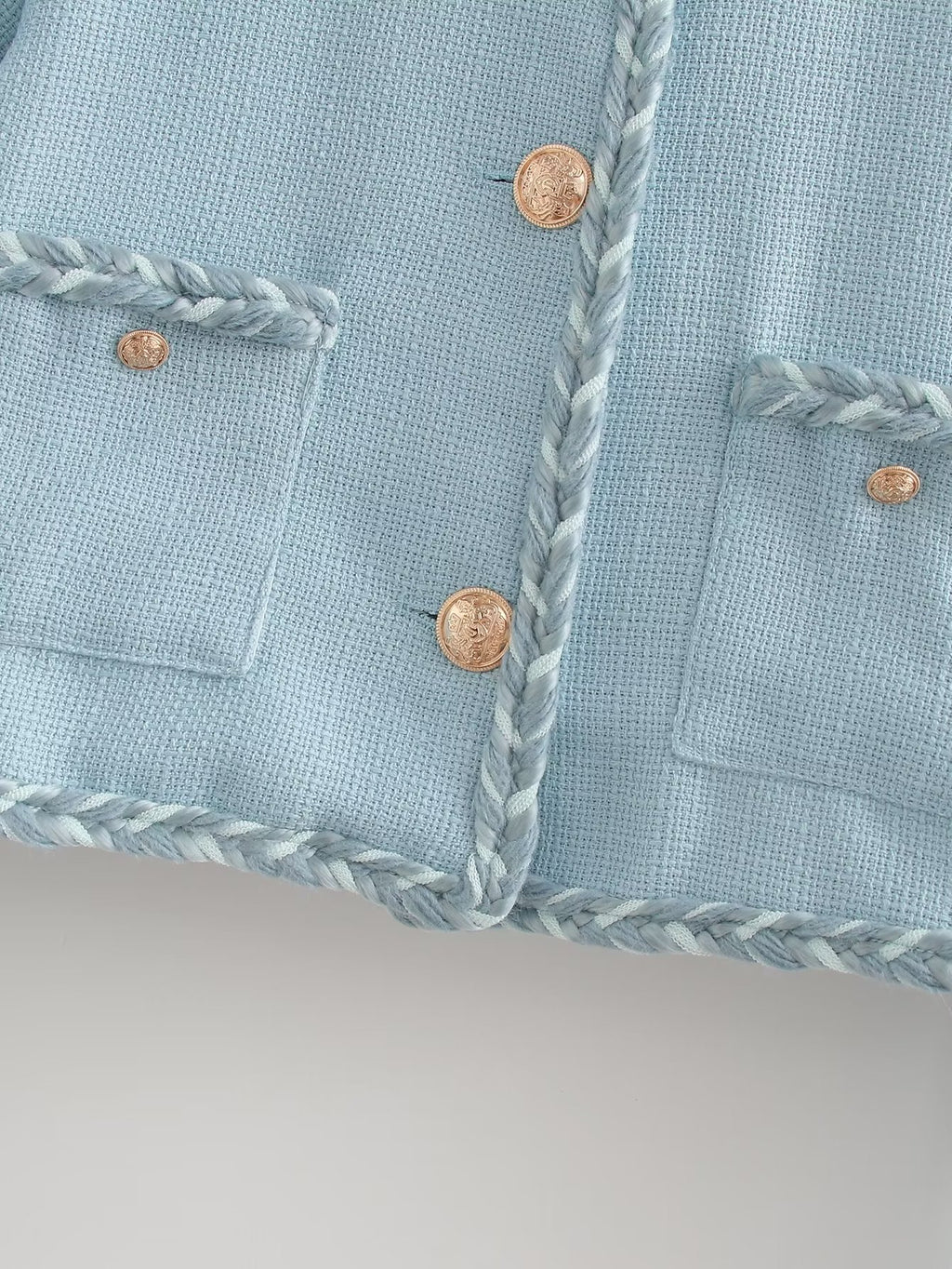 Tweed Coat for Women Spring Elegant Three Dimensional Ribbon Chanel Jacket Top