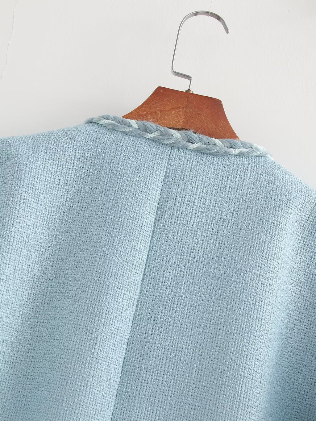 Tweed Coat for Women Spring Elegant Three Dimensional Ribbon Chanel Jacket Top