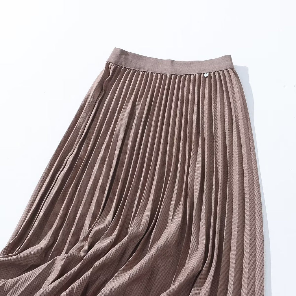 Jupe automne-hiver tendance et élégante pour femme, taille haute, coupe trapèze