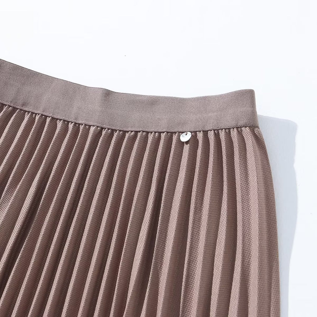 Jupe automne-hiver tendance et élégante pour femme, taille haute, coupe trapèze