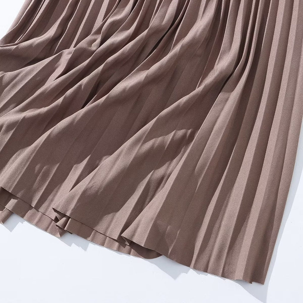 Jupe automne-hiver tendance et élégante pour femme, taille haute, coupe trapèze