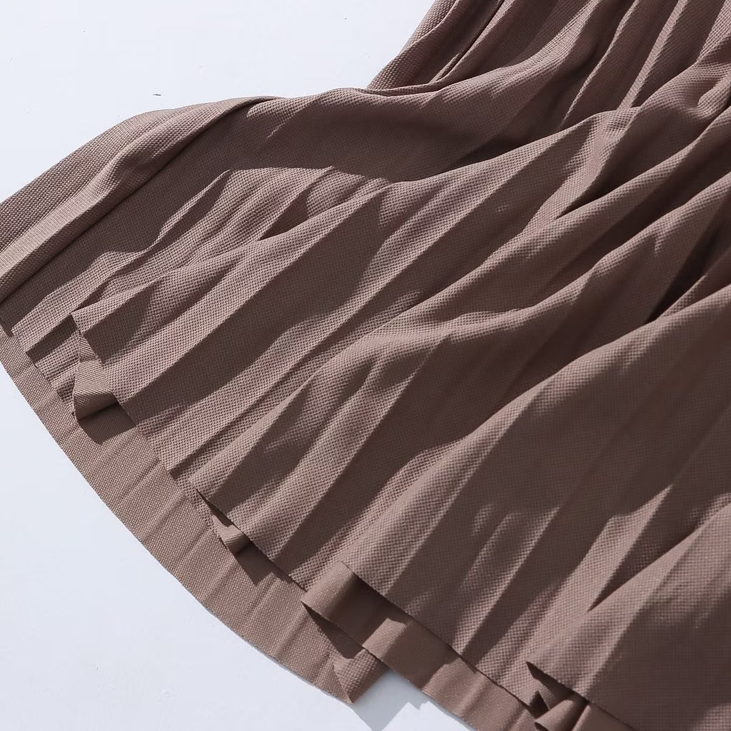 Jupe automne-hiver tendance et élégante pour femme, taille haute, coupe trapèze