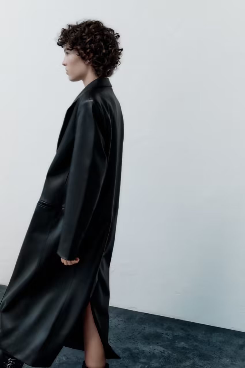 Autumn Collar Waist Mid Length Trench Coat Coat Simple Workplace Office Elite Long Coat Women