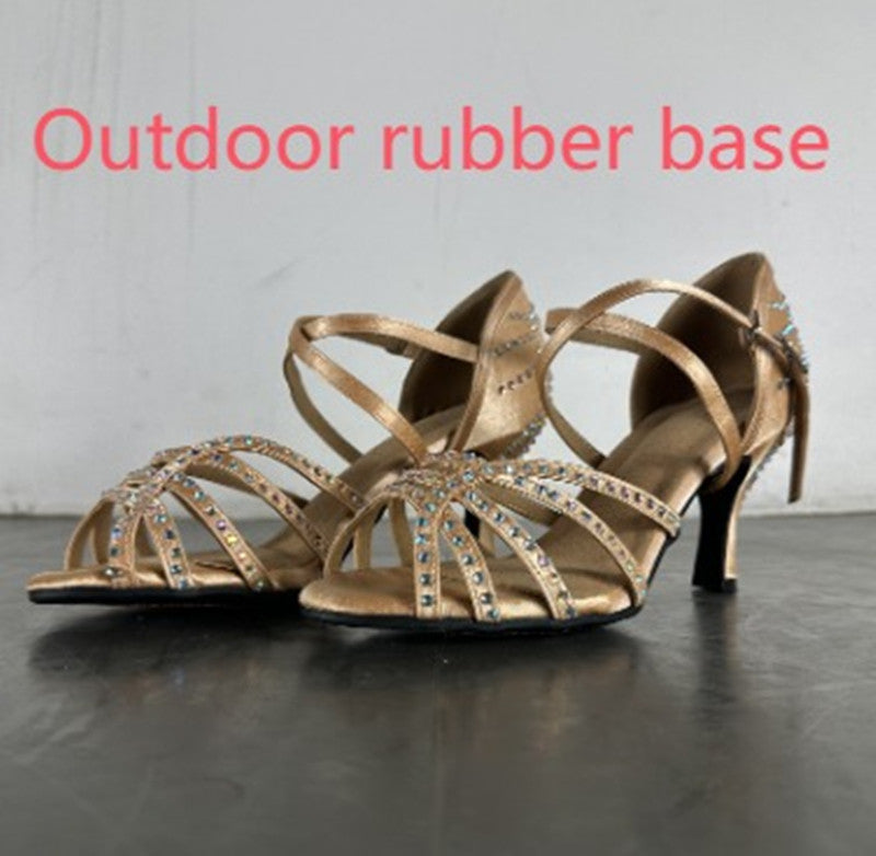 Diamond Latin Dance Shoes Women's High Heel Dancing Shoes