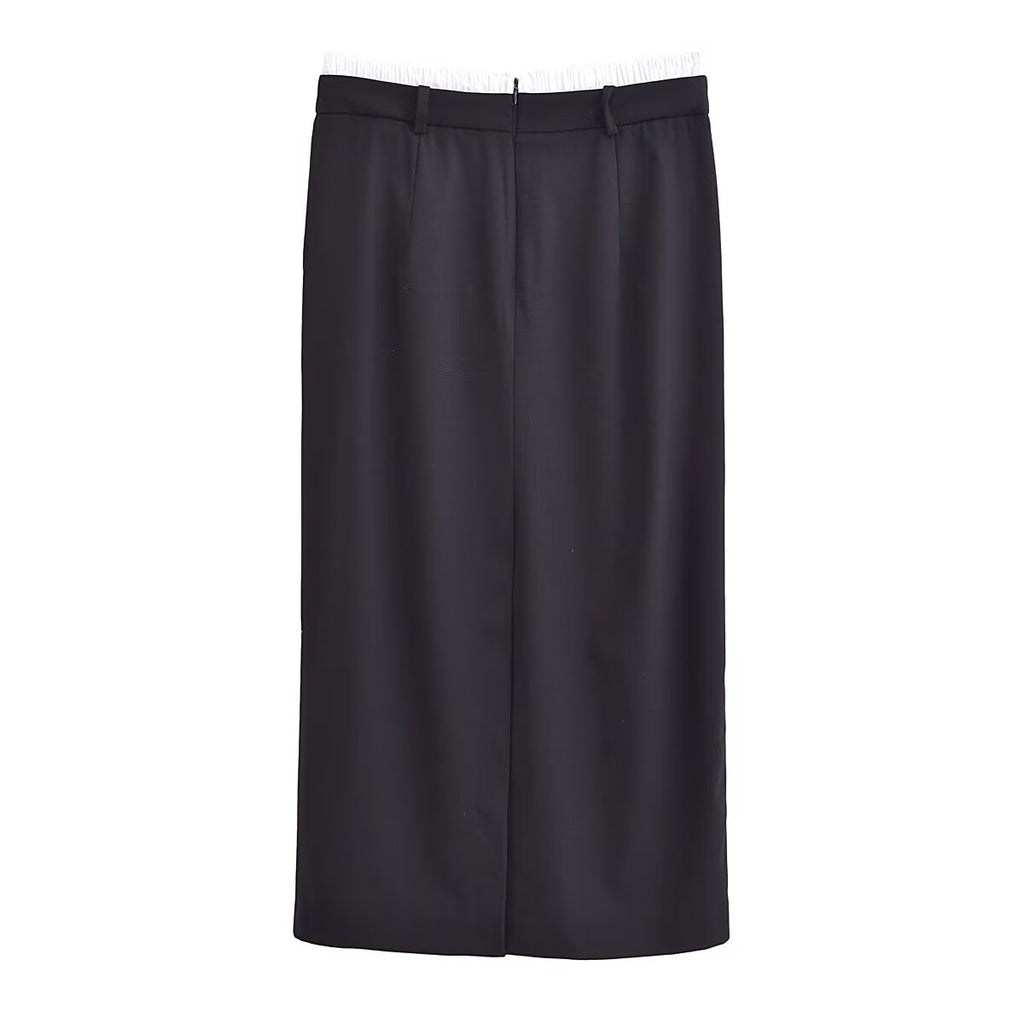 Ropa de otoño para mujer, calzoncillos bóxer, falda tubo con cintura