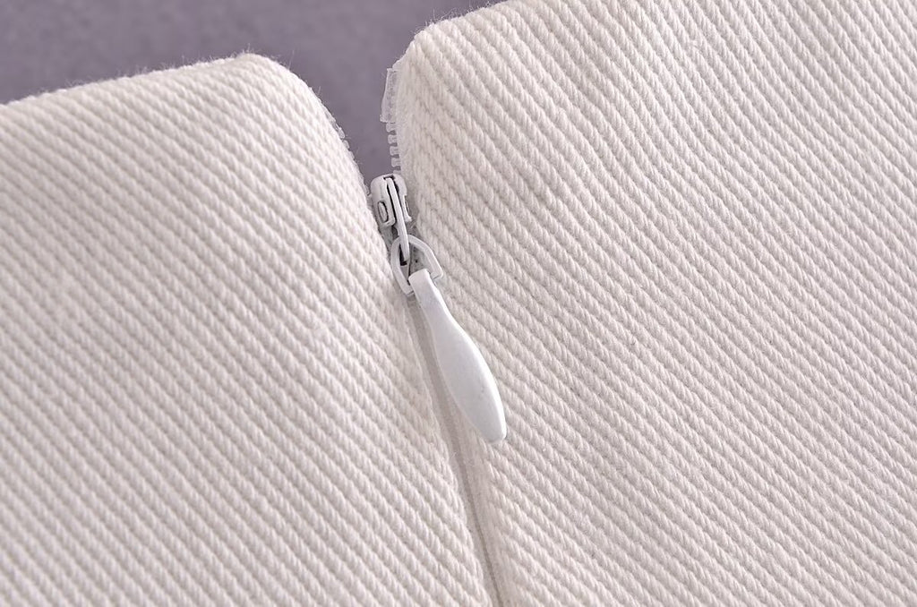 Girl's Sexy Double Belt Love Metal Buckle Pleated Skirt Summer Pleated Anti-Exposure A- line Skirt