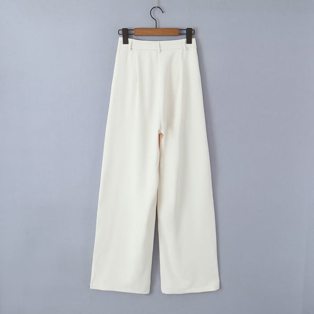 Narrow Work Pant Wide Leg Pants for Women Early Spring Sexy High Waist Loose Casual Draped Mop Trousers